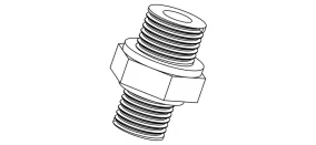Racor M-M 3/8-1/4 c/asiento